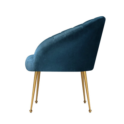Artiss Armchair Velvet Blue Eloise - Cosy Abode