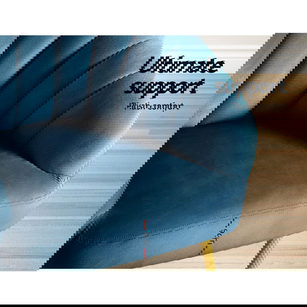 Artiss Armchair Velvet Blue Eloise - Cosy Abode