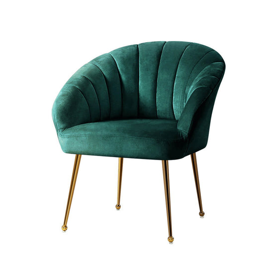 Artiss Armchair Velvet Green Eloise - Cosy Abode