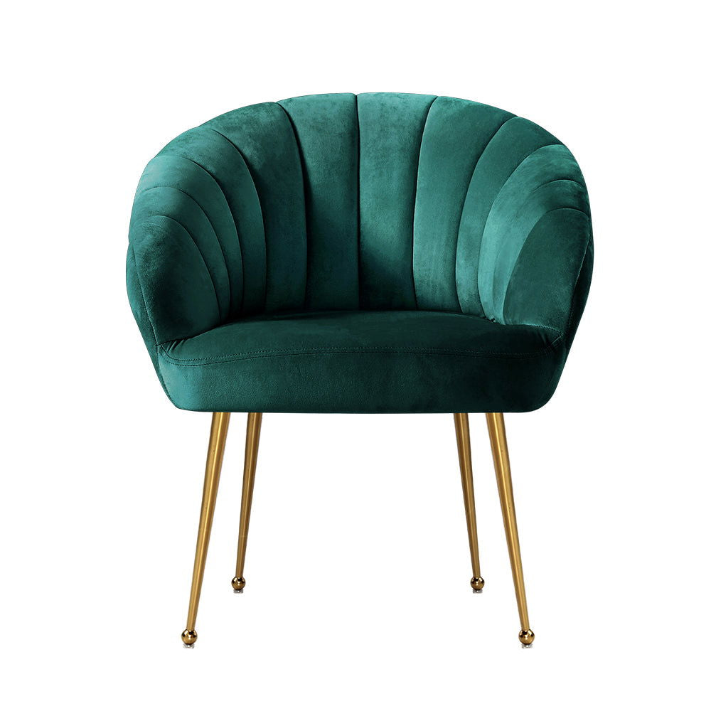 Artiss Armchair Velvet Green Eloise - Cosy Abode