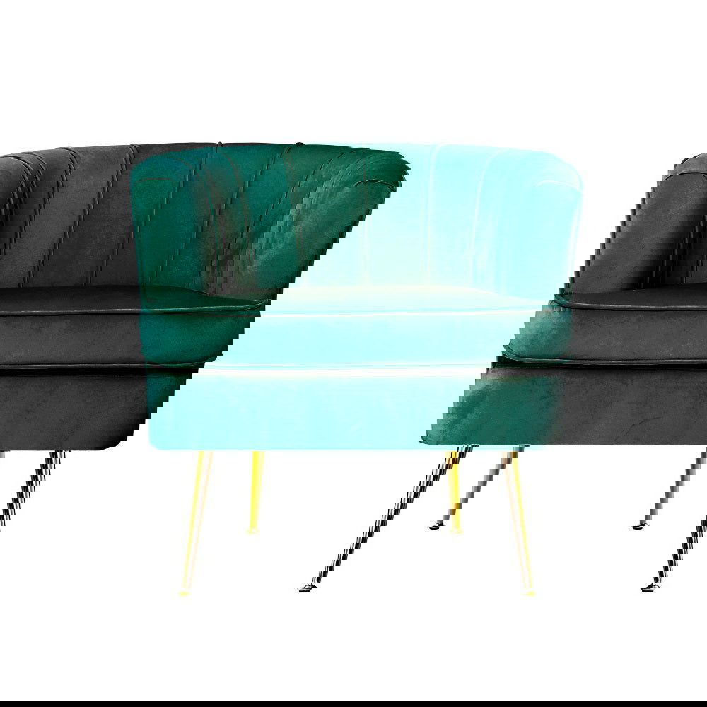 Artiss Armchair Velvet Green Norvia - Cosy Abode