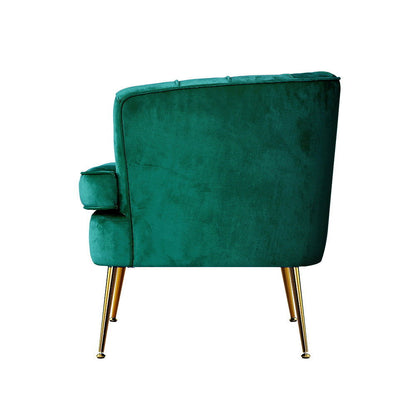 Artiss Armchair Velvet Green Norvia - Cosy Abode