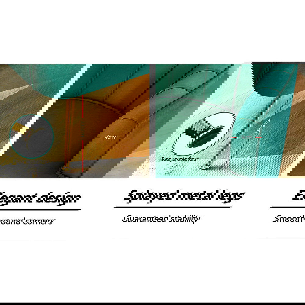 Artiss Armchair Velvet Green Norvia - Cosy Abode