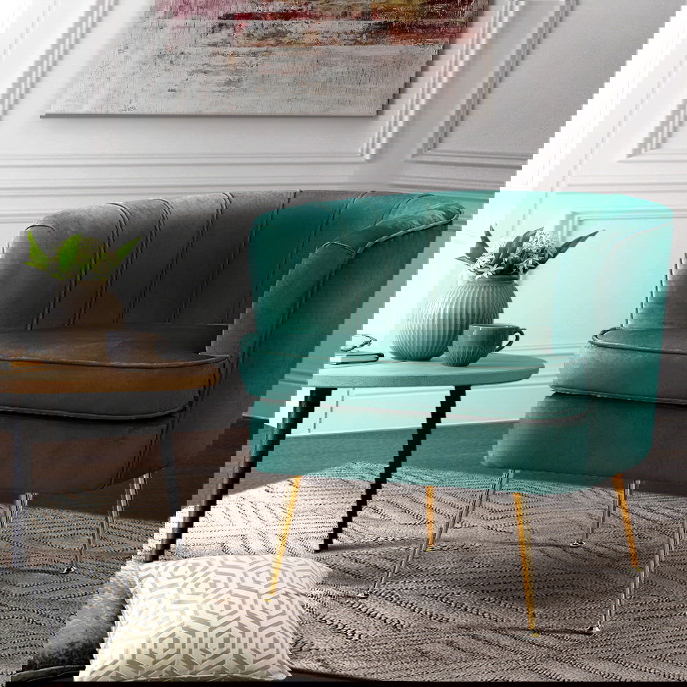 Artiss Armchair Velvet Green Norvia - Cosy Abode