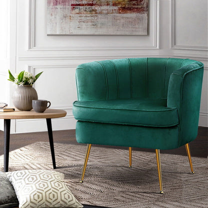 Artiss Armchair Velvet Green Norvia - Cosy Abode