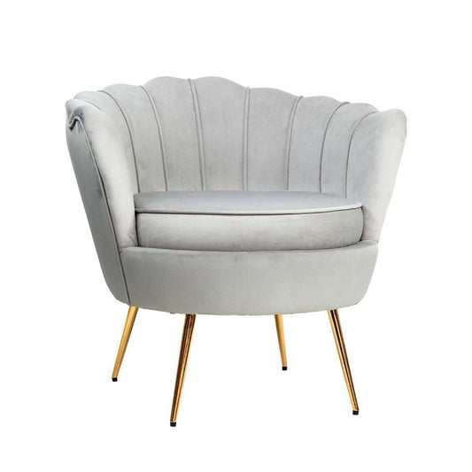 Artiss Armchair Velvet Grey Callista - Cosy Abode