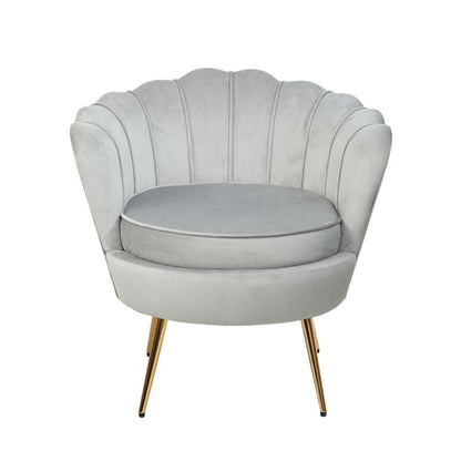 Artiss Armchair Velvet Grey Callista - Cosy Abode