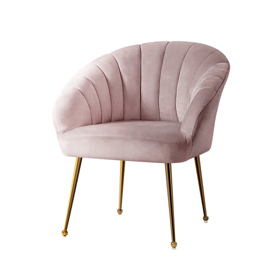 Artiss Armchair Velvet Pink Eloise - Cosy Abode