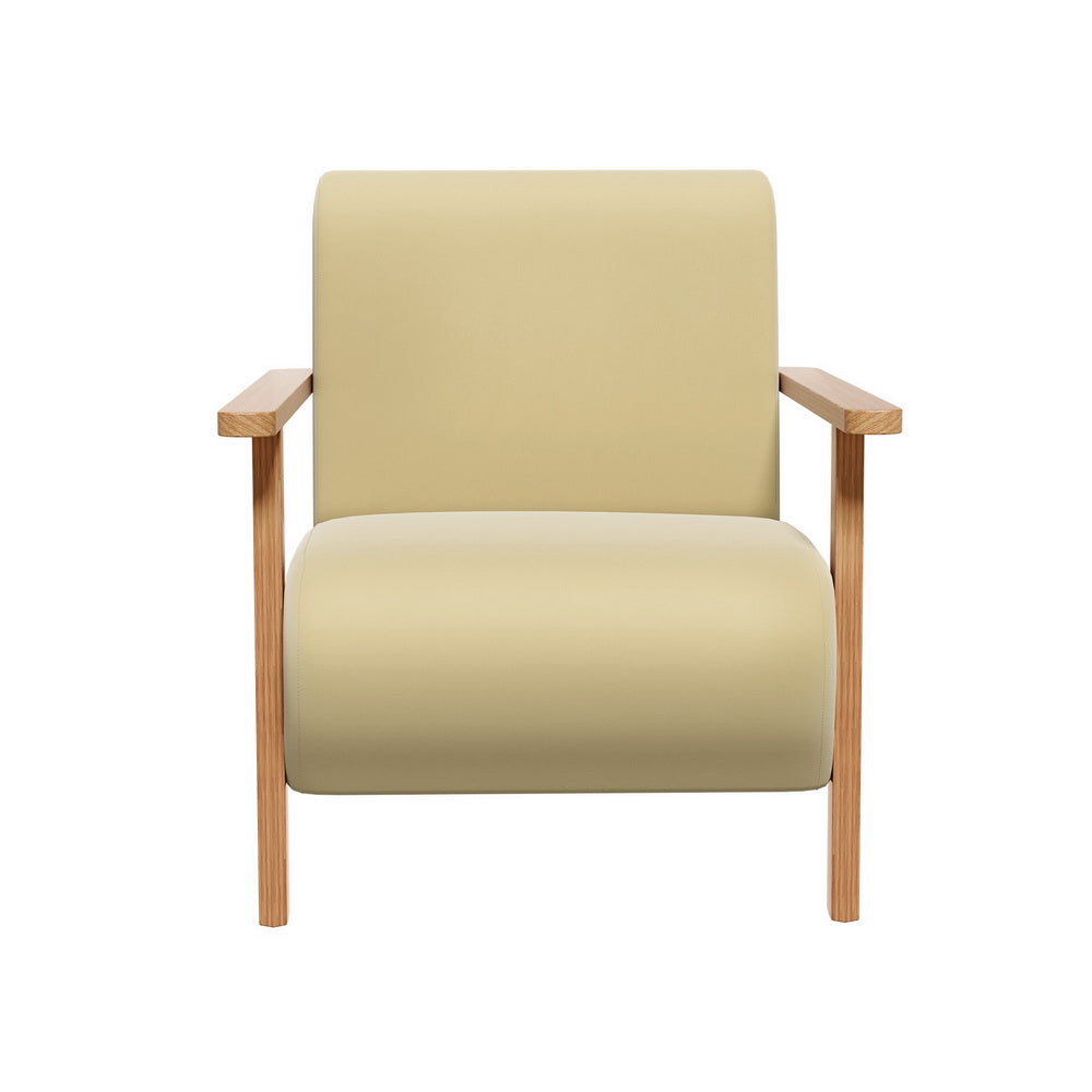 Artiss Armchair Velvet Yellow Olie - Cosy Abode