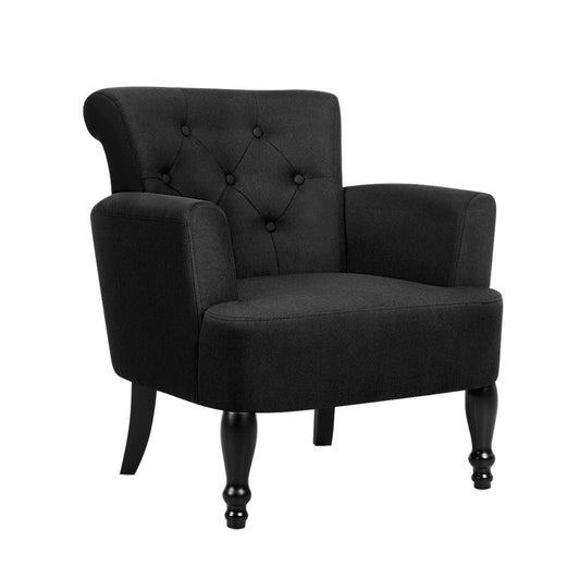Artiss Armchair Wingback Charcoal Lothair - Cosy Abode