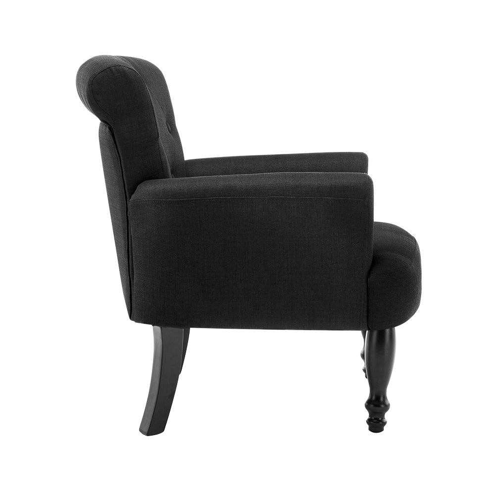 Artiss Armchair Wingback Charcoal Lothair - Cosy Abode