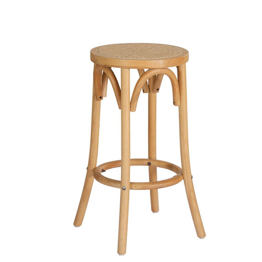 Artiss Bar Stool Rattan Seat Wooden - Cosy Abode