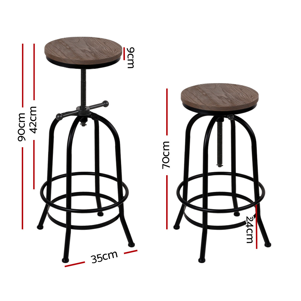 Artiss Bar Stools Adjustable Wood Chairs - Cosy Abode