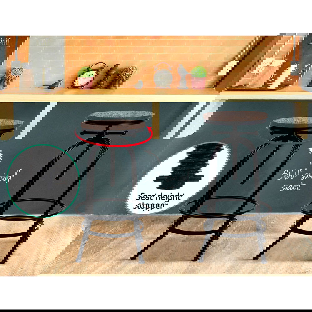 Artiss Bar Stools Adjustable Wood Chairs - Cosy Abode