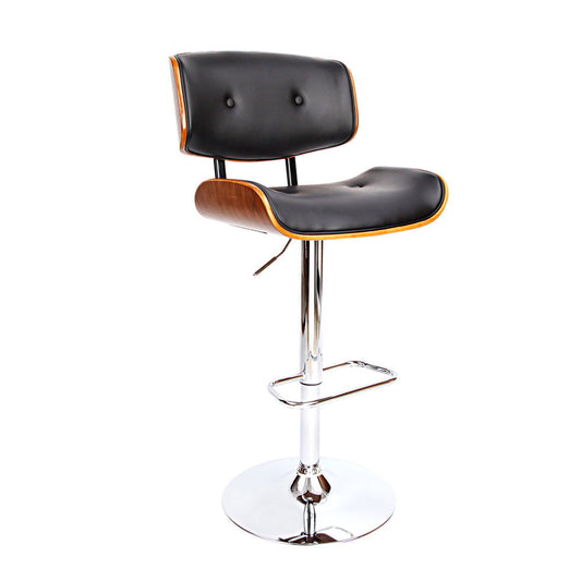 Artiss Bar Stools Gas Lift Leather Black - Cosy Abode