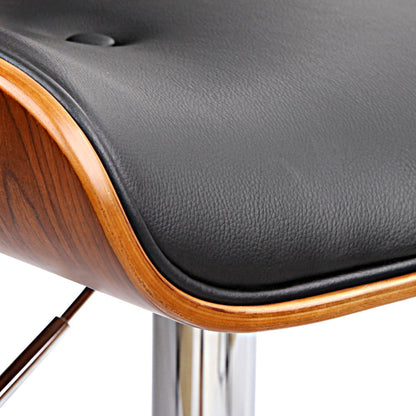 Artiss Bar Stools Gas Lift Leather Black - Cosy Abode