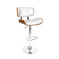 Artiss Bar Stools Gas Lift Leather White - Cosy Abode