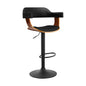 Artiss Bar Stools Gas Lift Leather w/Armrest All Black - Cosy Abode