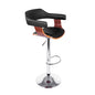 Artiss Bar Stools Gas Lift Leather w/Armrest Black - Cosy Abode