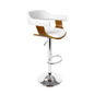 Artiss Bar Stools Gas Lift Leather w/Armrest White - Cosy Abode