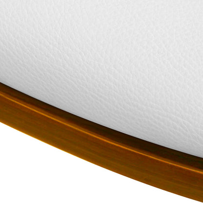 Artiss Bar Stools Gas Lift Leather w/Armrest White - Cosy Abode