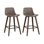 Artiss Bar Stools Kitchen Counter Barstools Leather Wooden Chairs x2 - Cosy Abode