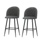 Artiss Bar Stools Kitchen Counter Barstools Sherpa Metal Chairs x2 - Cosy Abode