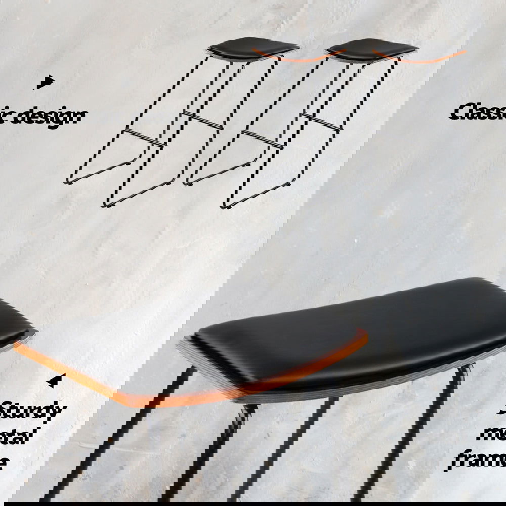 Artiss Bar Stools Kitchen Counter Stools Metal Chairs x2 - Cosy Abode