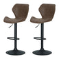 Artiss Bar Stools Kitchen Counter Stools Swivel Gas Lift Vintage Chairs Brown x2 - Cosy Abode