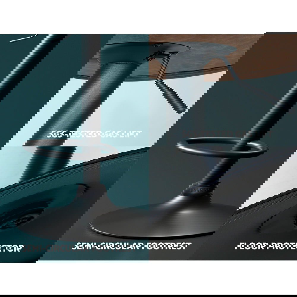 Artiss Bar Stools Kitchen Counter Stools Swivel Gas Lift Vintage Chairs Brown x2 - Cosy Abode