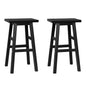 Artiss Bar Stools Kitchen Counter Stools Wooden Chairs Black x2 - Cosy Abode