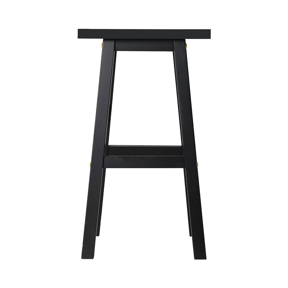 Artiss Bar Stools Kitchen Counter Stools Wooden Chairs Black x2 - Cosy Abode