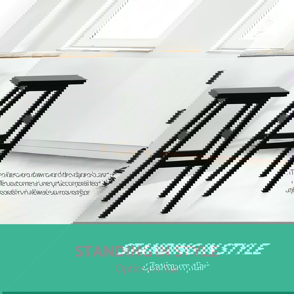 Artiss Bar Stools Kitchen Counter Stools Wooden Chairs Black x2 - Cosy Abode