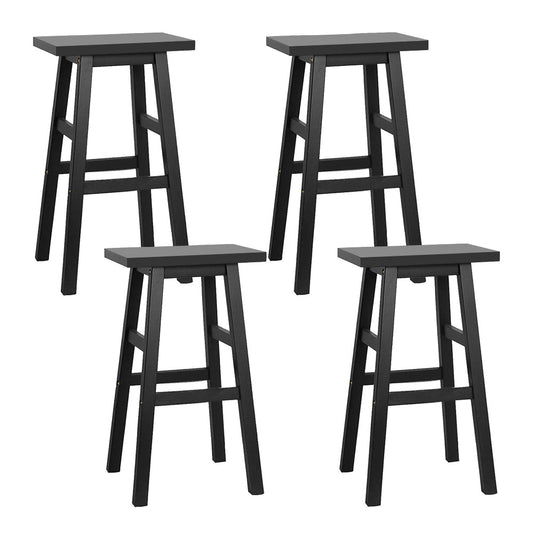 Artiss Bar Stools Kitchen Counter Stools Wooden Chairs Black x4 - Cosy Abode