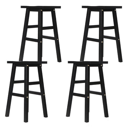 Artiss Bar Stools Kitchen Counter Stools Wooden Chairs Black x4 - Cosy Abode