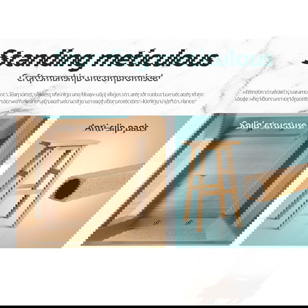 Artiss Bar Stools Kitchen Counter Stools Wooden Chairs Natural x2 - Cosy Abode