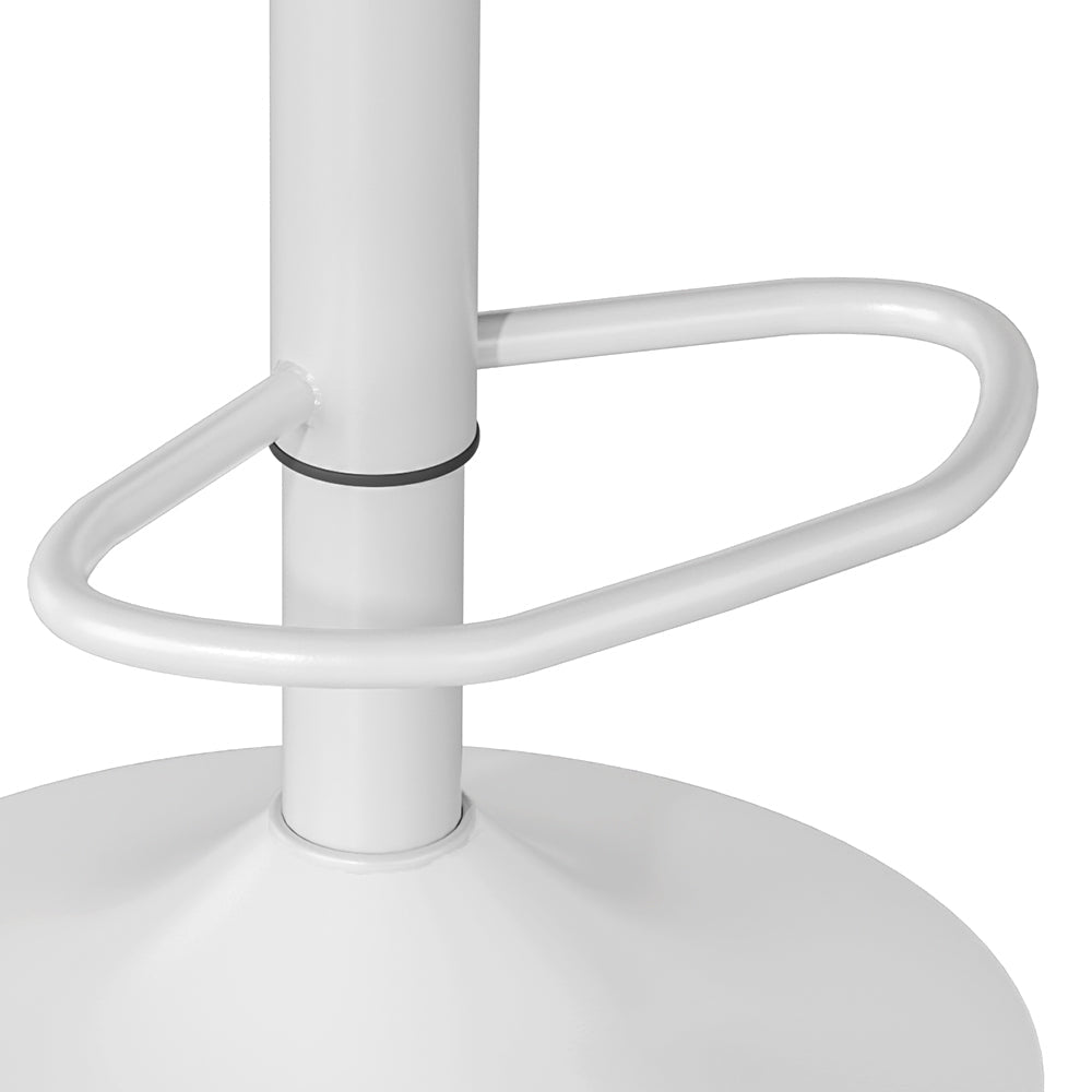 Artiss Bar Stools Kitchen Swivel Gas Lift Stool Leather Dining Chairs White x2 - Cosy Abode