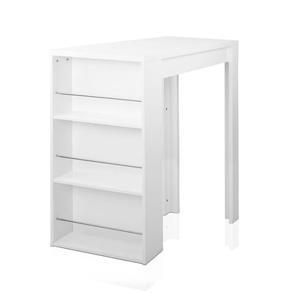 Artiss Bar Table 3-tier Storage Shelves White - Cosy Abode