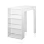 Artiss Bar Table 3-tier Storage Shelves White - Cosy Abode