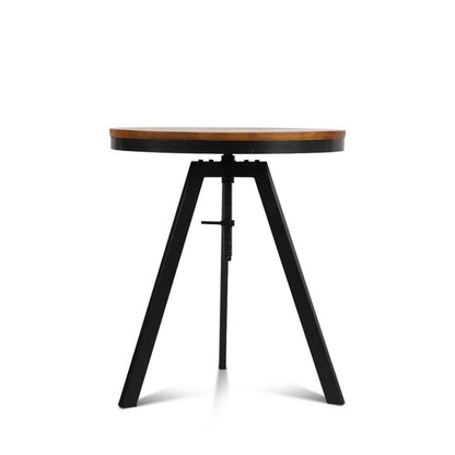 Artiss Bar Table 67-86CM Height Round Brown - Cosy Abode