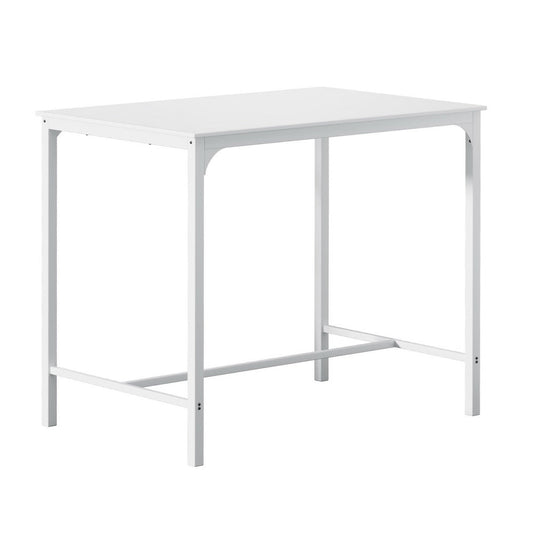 Artiss Bar Table Dining Desk Metal Legs - White - Cosy Abode