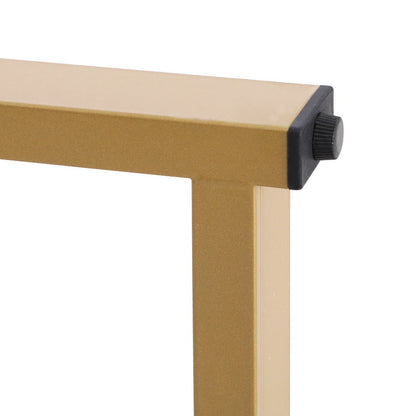 Artiss Bar Table Dining Storage Shelf Wine Rack Home Kitchen Office Desk Gold - Cosy Abode