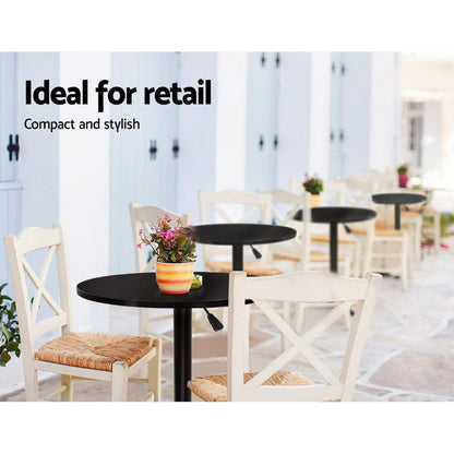 Artiss Bar Table Gas Lift Round Black - Cosy Abode