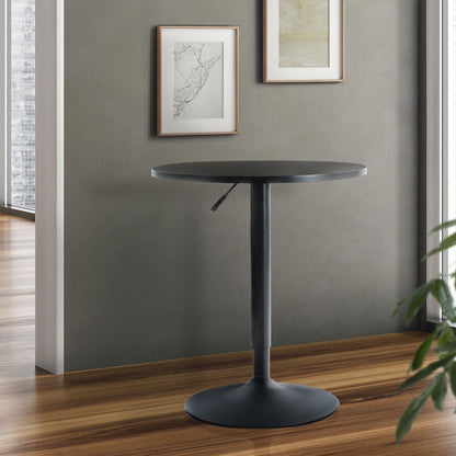 Artiss Bar Table Gas Lift Round Black - Cosy Abode
