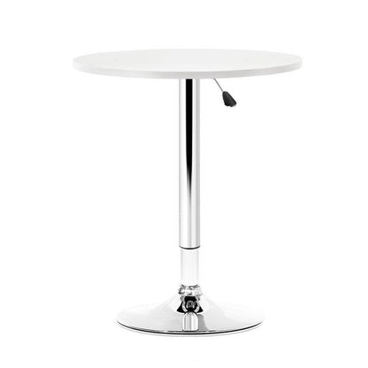 Artiss Bar Table Gas Lift Round White - Cosy Abode