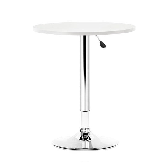 Artiss Bar Table Gas Lift Round White - Cosy Abode