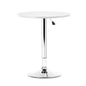 Artiss Bar Table Gas Lift Round White - Cosy Abode