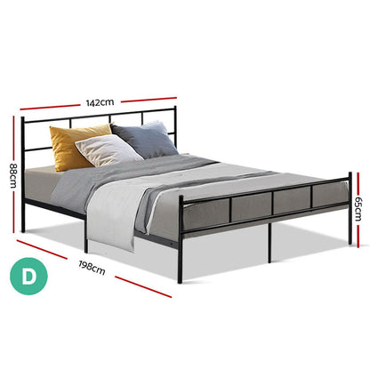 Artiss Bed Frame Double Metal Bed Frames SOL - Cosy Abode