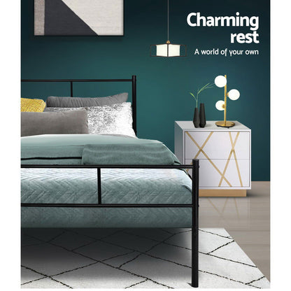 Artiss Bed Frame Double Metal Bed Frames SOL - Cosy Abode