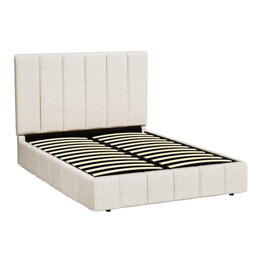 Artiss Bed Frame Double Size Beige TETTE - Cosy Abode
